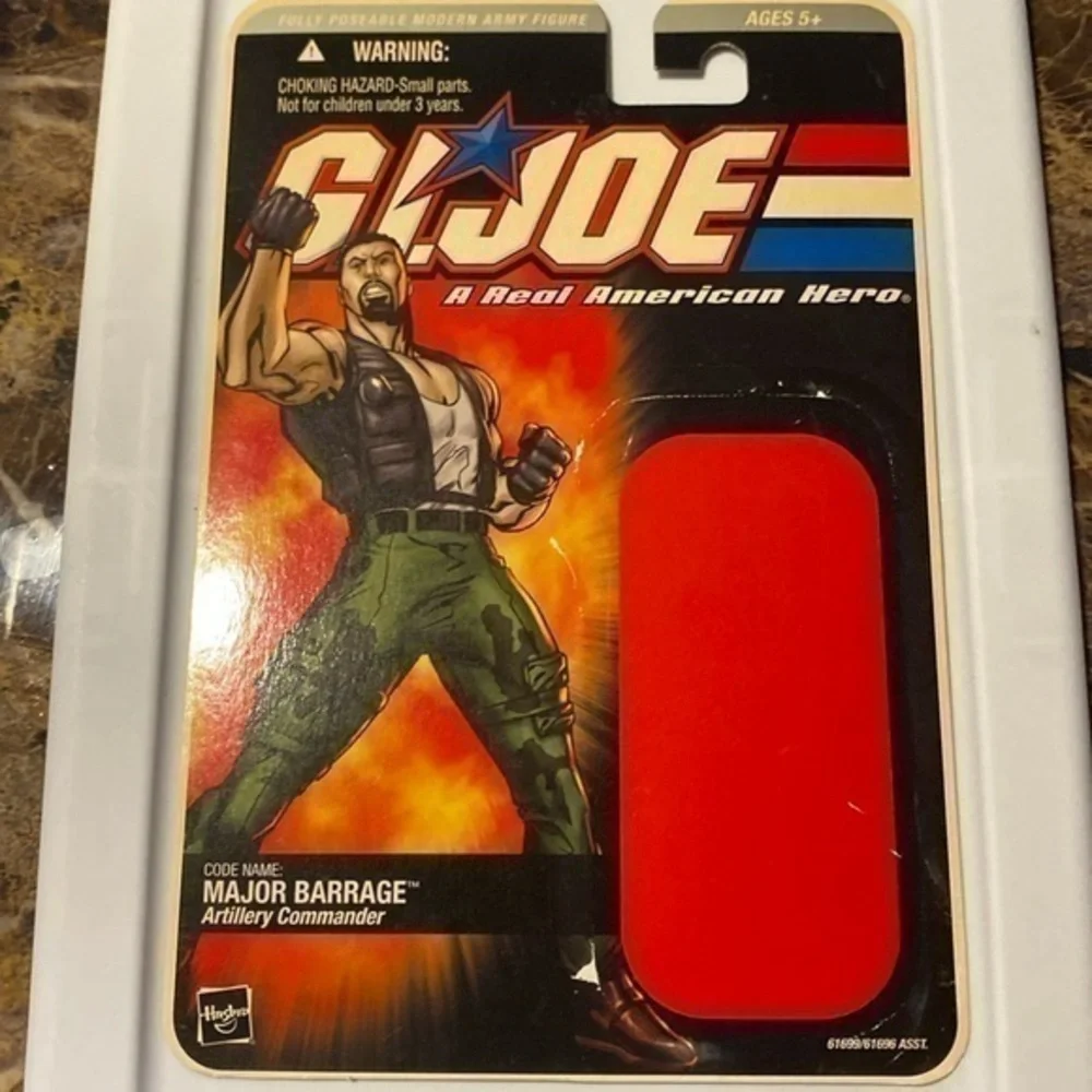 GI JOE Major Barrage uncut file card only 2005